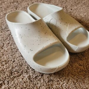 Nike Jordan Post Slides White With Gray New Mens 10 Womens 11